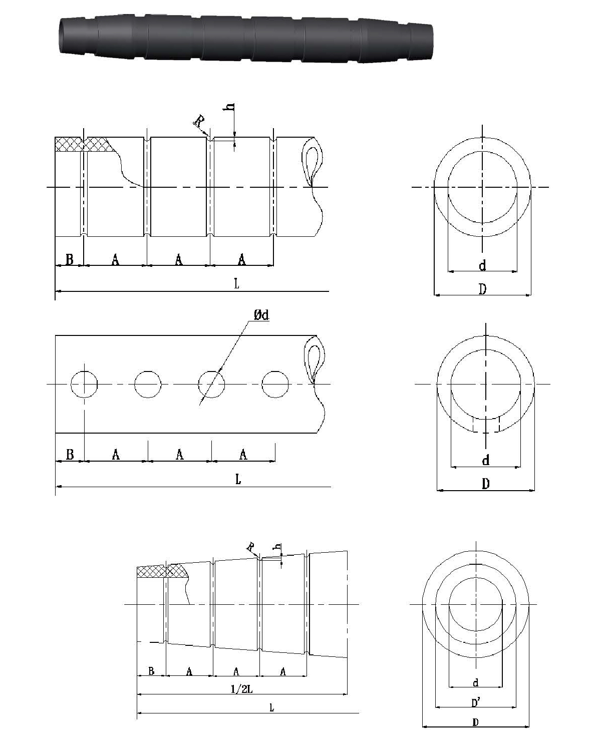 Cylindrical(CY-type)rubber fenders(图1)