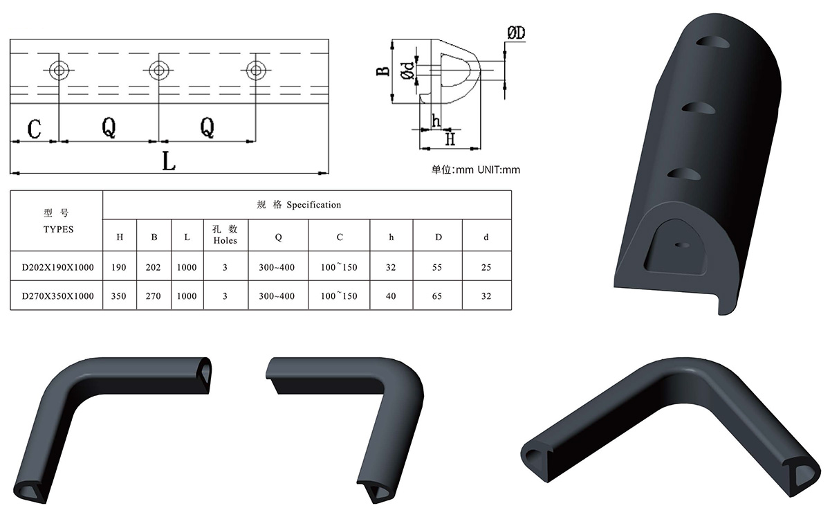 Irregular D-type rubber fenders(图1)